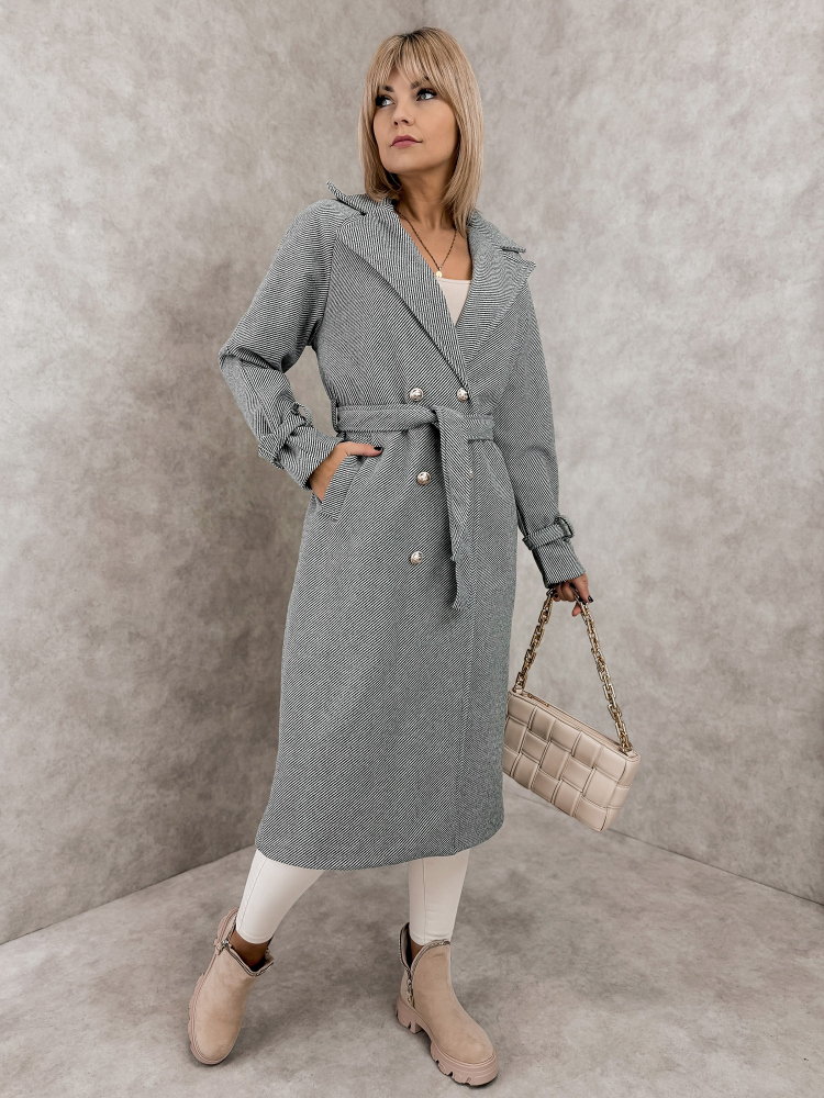 PŁASZCZ PEINA SZARY