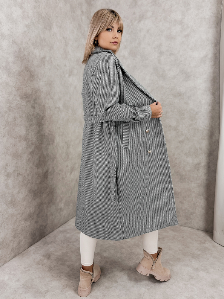 PŁASZCZ PEINA SZARY