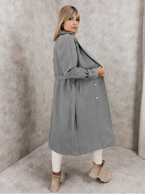 PŁASZCZ PEINA SZARY