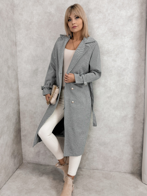 PŁASZCZ PEINA SZARY