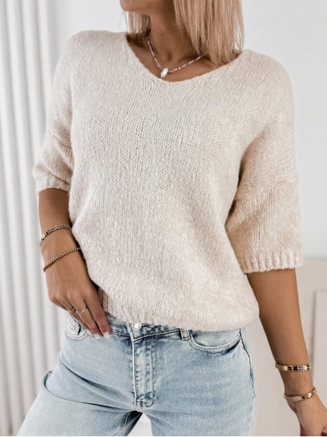 SWETER VORLA BEŻOWY