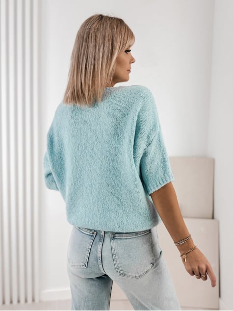 SWETER VORLA BŁĘKITNY